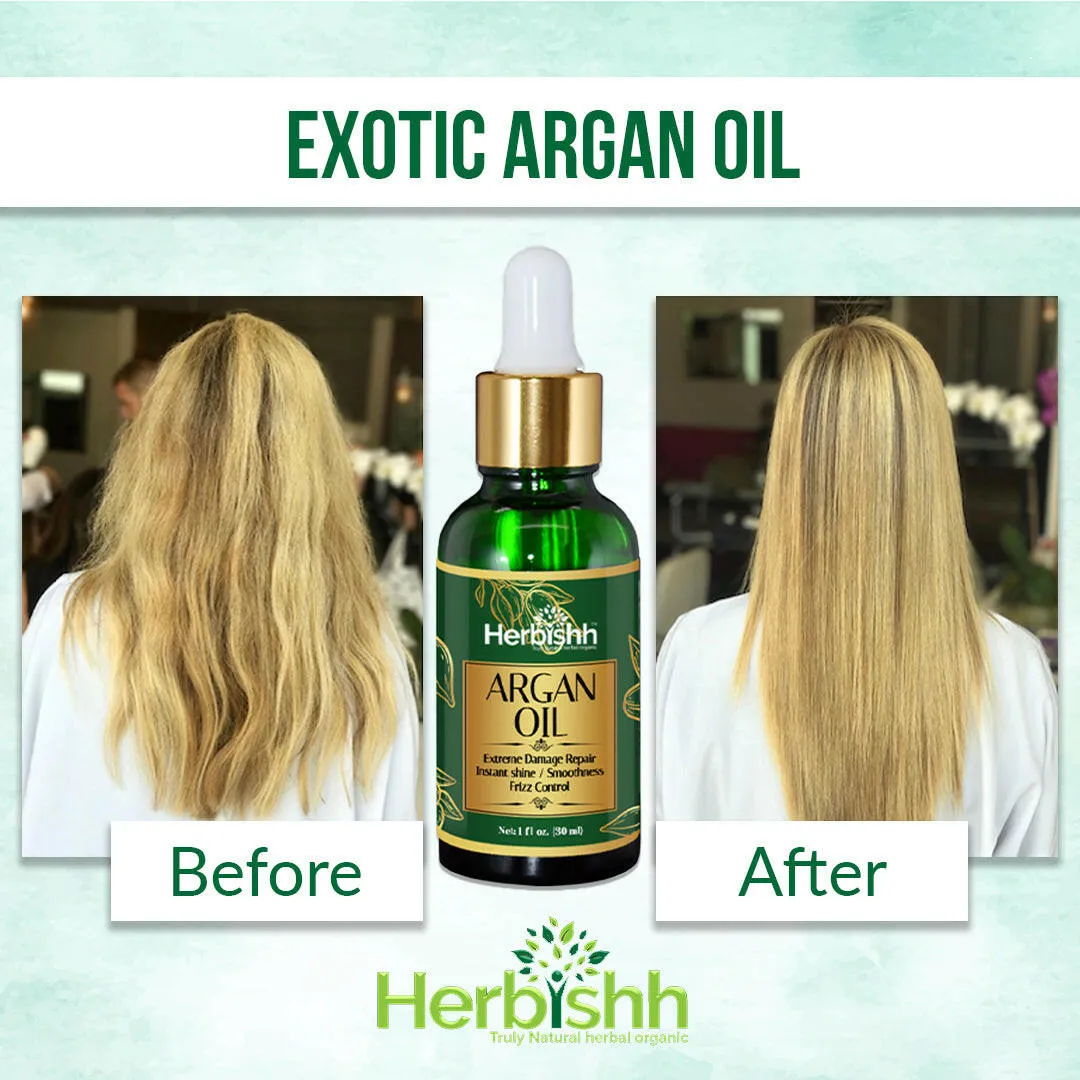 AS - Luxurious Combo -Thick Set, Ginger Oil & Argan Oil - Herbishh