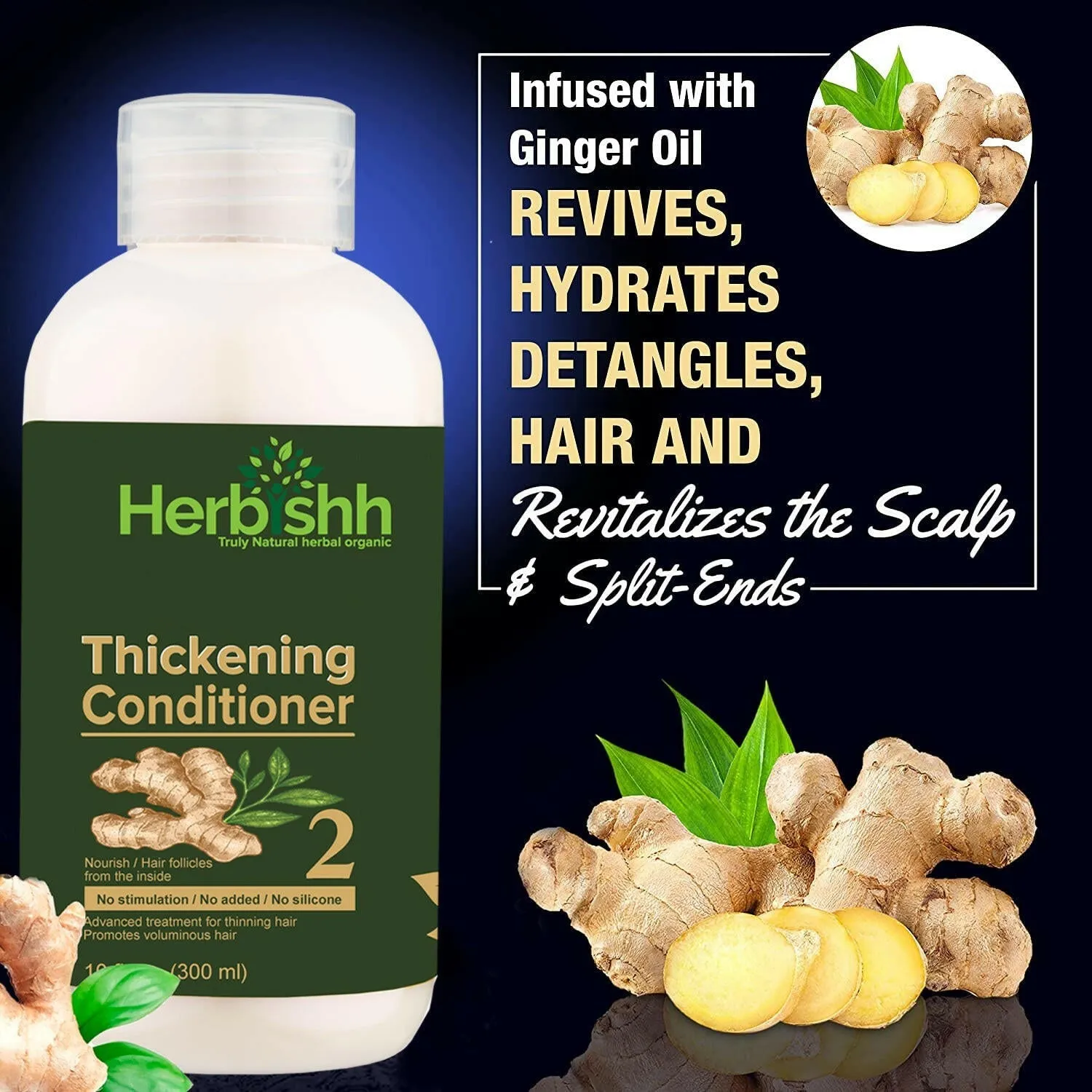 AS - Luxurious Combo -Thick Set, Ginger Oil & Argan Oil - Herbishh