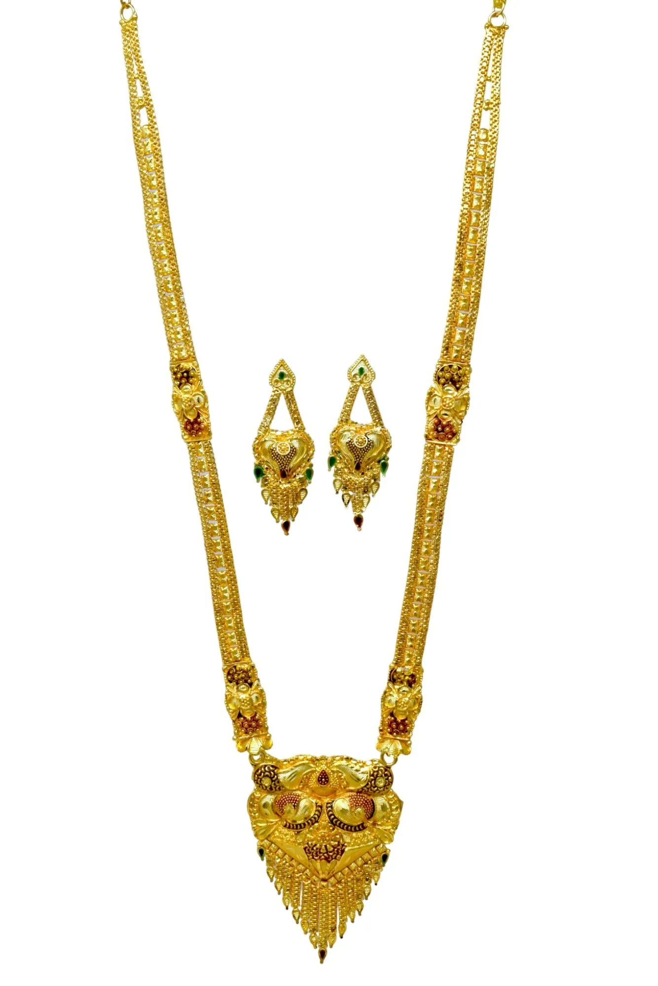 Golden Replica: Long, Luxurious Jewelry Set
