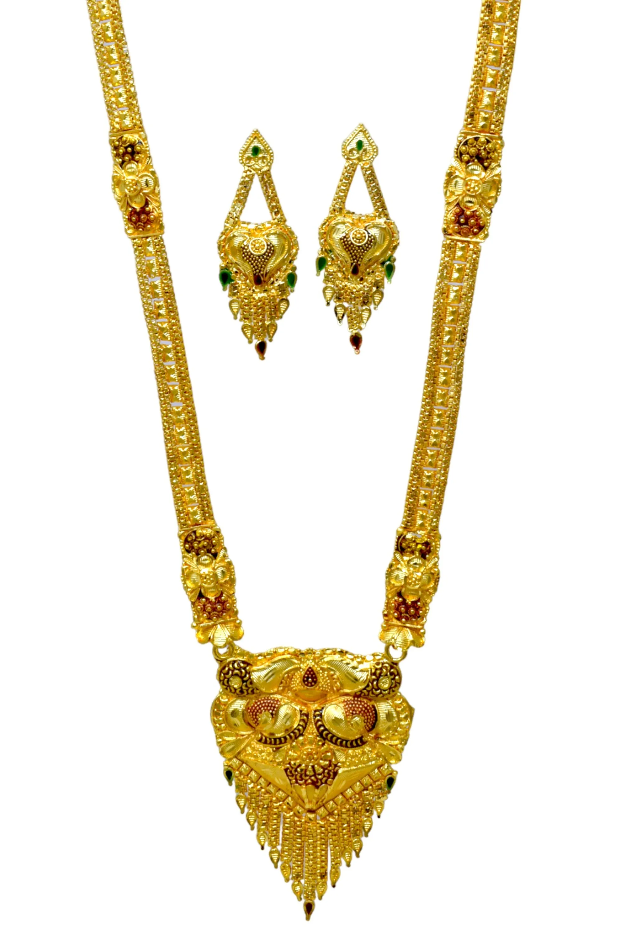 Golden Replica: Long, Luxurious Jewelry Set