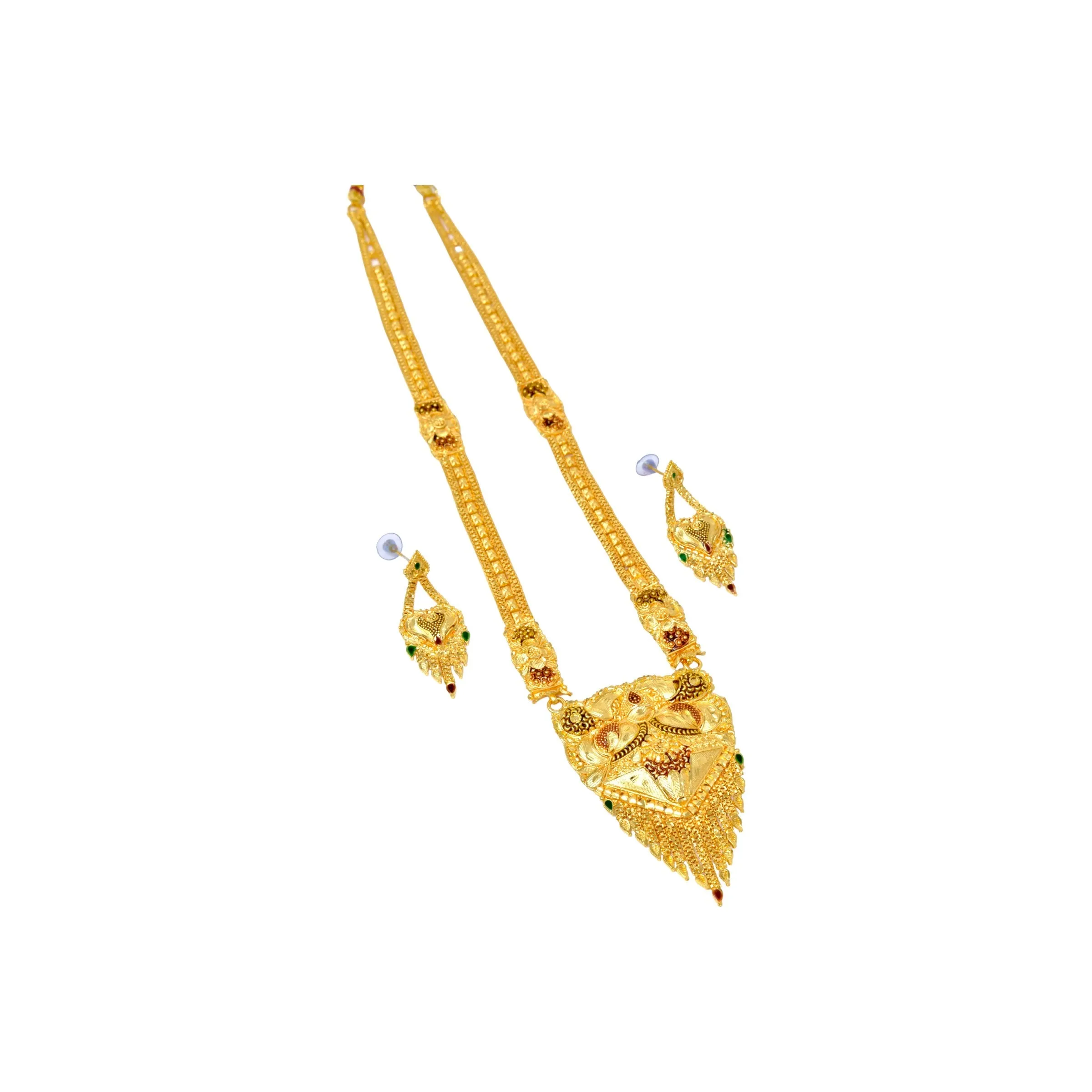 Golden Replica: Long, Luxurious Jewelry Set