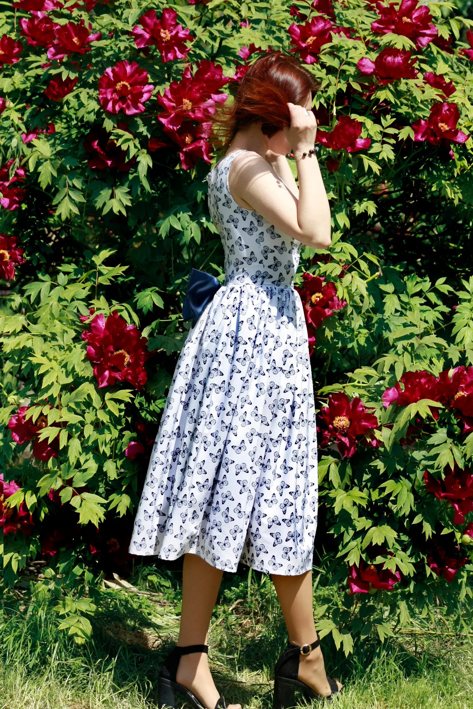 Luxurious dress windage style dress Summer dress dress with butterfly