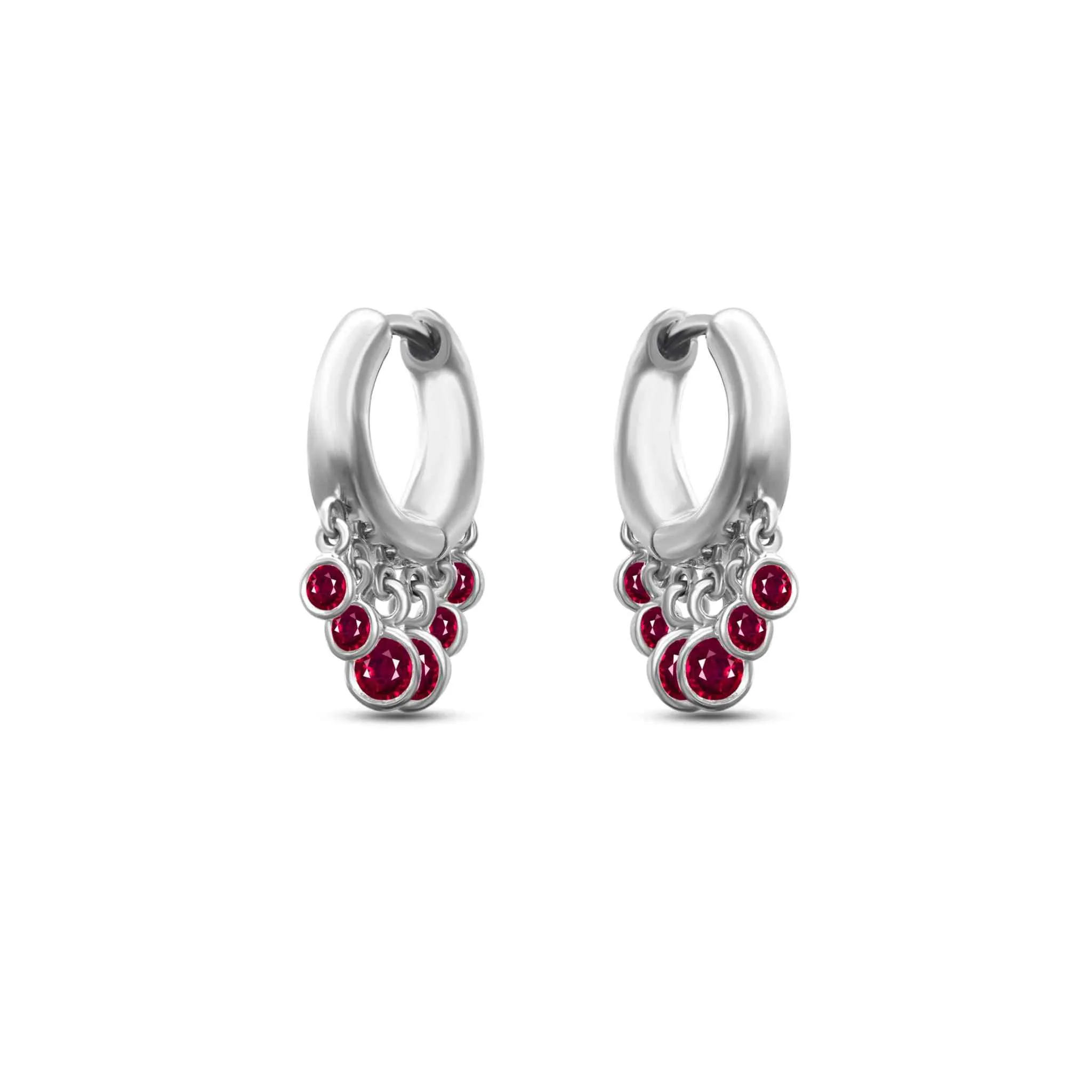 Nina Hoop with Rubies (Single)