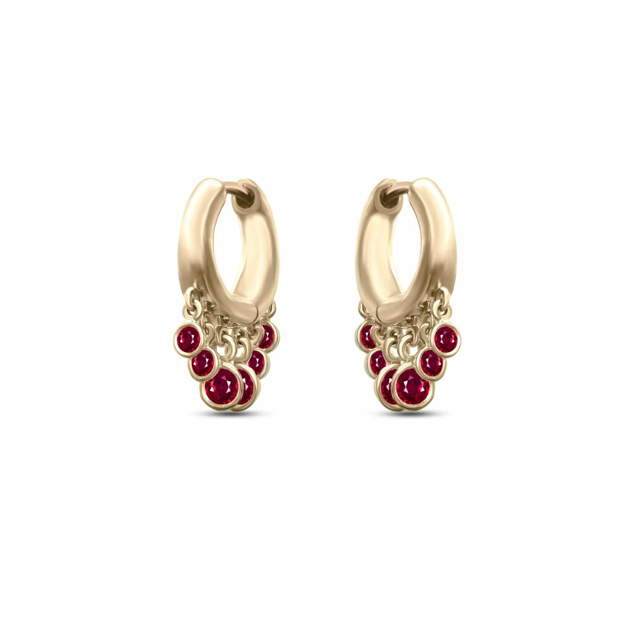 Nina Hoop with Rubies (Single)