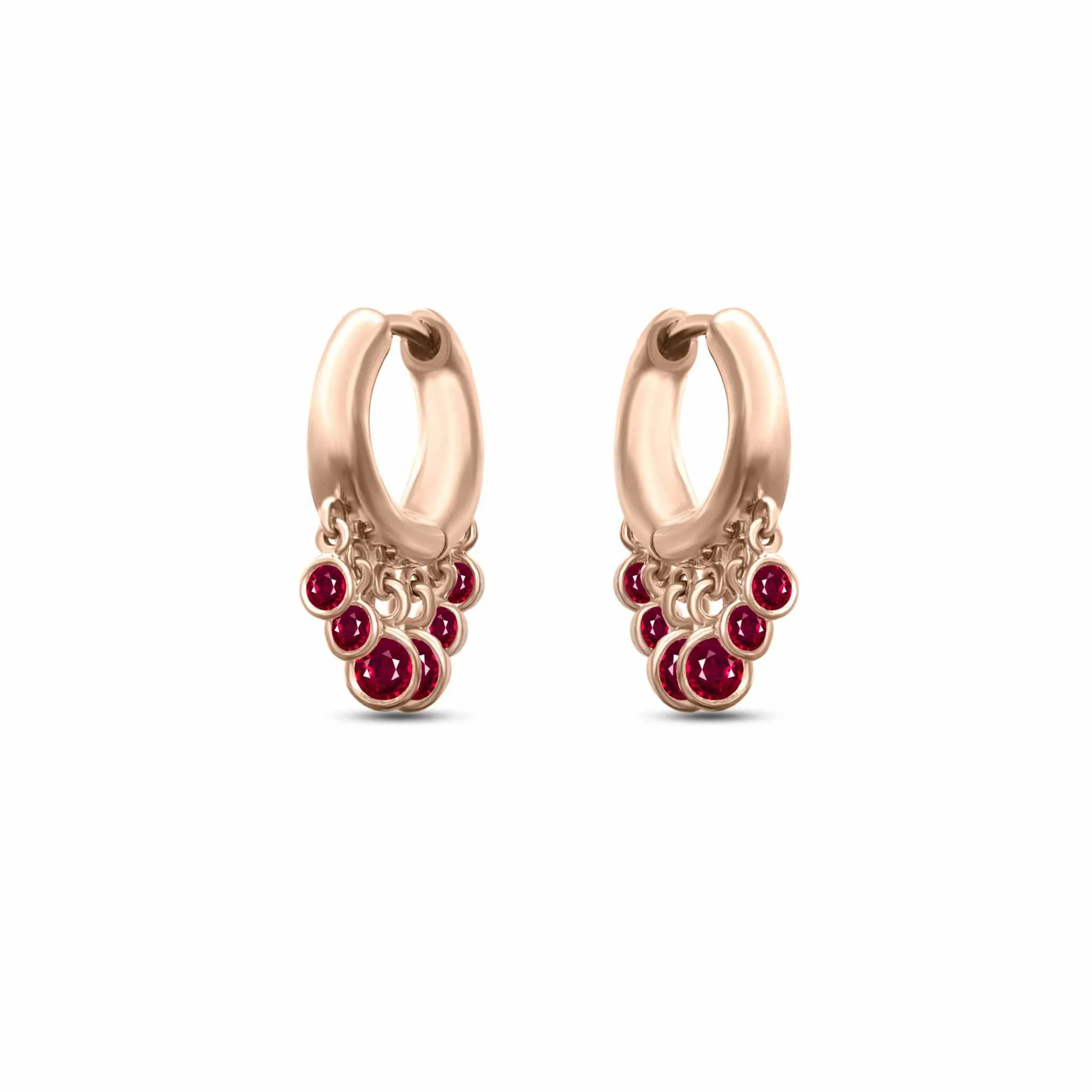 Nina Hoop with Rubies (Single)