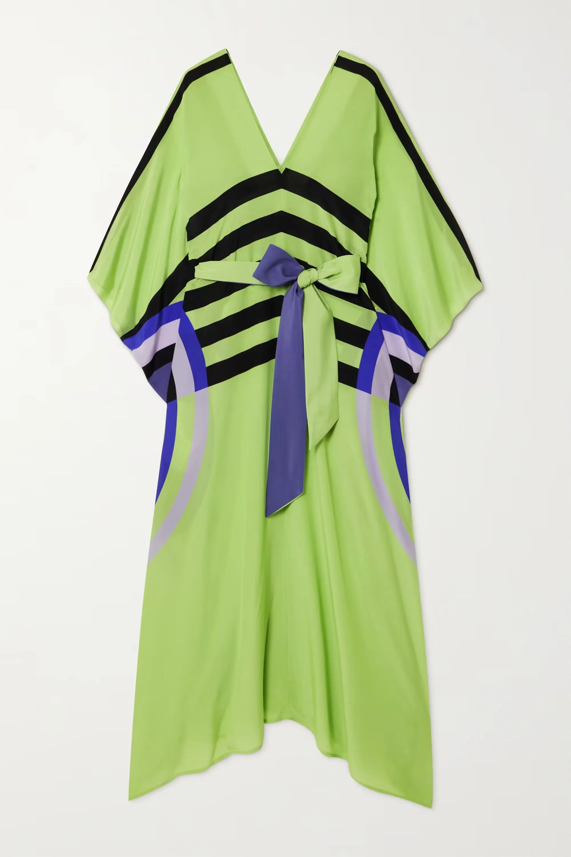 Silk Crepe Luxurious, Flowing Maxi Dress Caftan For Women's