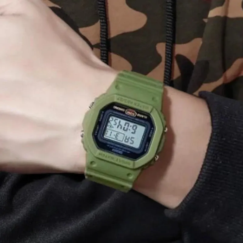 SKMEI 1628 Green Multifunctional Digital Luxury Rubber Band Retro Sports Watch